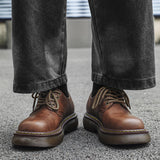 Fashion trend thick soled men's casual business leather shoes High quality versatile style Party Wedding height increasing shoes