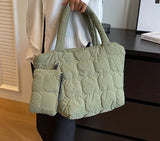 Cloth Padded Shoulder Bag for Women Korean Fashion Designer Soft Trends Winter Handbags and Purses Y2k