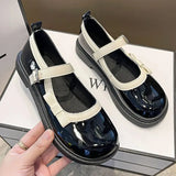 Woman Flats Japanese Style Lolita Cute White Mary Jane Gothic with Bow Shoes for Women Kawaii on Sale Elegant and Fashionable L