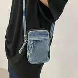 Sewing Thread Women's Shoulder Bag New Women's Crossbody Bag Mobile Phone Bag Hot Selling Design Mini Denim