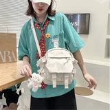 Fashion Kawaii Mini Backpack Women Shoulder Bag for Teenage Girls Multi-Function Small Bagpack Ladies Travle School Backpacks