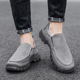 Handmade Leather Casual Shoes Men Sneakers Outdoor Men Shoes Breathable Flats Shoe Hot Sale Platform Slip On Men Loafers