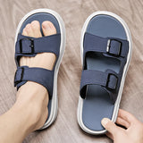 New Fashion Versatile Black Casual Slippers Men Summer Sports Outdoor Non-Slip Indoor Home Furnishings Sandal and Slippers