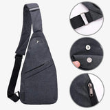 Personal Pocket Bag Men's Anti-theft Chest Bag Close-fitting Messenger Bag Shoulder Bag Splash-proof Capacity Travel Gun Bag