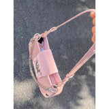Hot Grils Y2k Handbag Women Vintage Sweet Cool Heart Chain Pink Underarm Bag Female Fairycore Aesthetic Shoulder Bag new