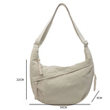 Leisure Crossbody Hobo Bag with Large Capacity Versatile and Niche Design Nylon Shoulder Bag Student Class Mailman Bag