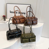 Autumn and winter Small Double Pockets Shoulder Bags for Women New Fashion Trend Designer Underarm Bag Female Handbags
