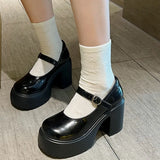 Women's Shoes Mary Jane Gothic Evening Round Toe Pumps on Heeled Ladies High Heels Platform Japanese Style Lolita with Discount