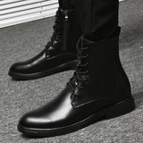 Winter Classic Men's Genuine Leather Boots High End Business Short Boots Men's Important Occasion Suit Boots Warm Cotton Boots