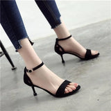 Party Sandals for Women Summer New Luxury Designer Sandal Fashion Sexy Black Stiletto Heels Women's Shoes Trend High Heeled