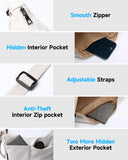 Nylon Crescent Crossbody Bag for Women Sling Casual Dumpling Bag with Mini Pocket Simple Hobo Bag