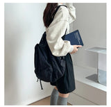 Korean Fashion Women Backpack LightWeight Nylon Fabric Drawstring Backpack for Women Causal Designer Travel Female Small Bag