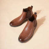 Chelsea Boots High Quality Mens Casual Dress Business Shoes Comfortable Fashion Leather Men Boots