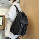 Nylon Softback Backpacks Solid Color Zipper New Bags for Unisex Large Capacity Free Shipping Bolsas Para Mujeres