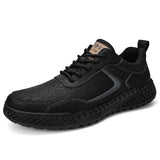 Men's Genuine Leather Casual Shoes Europe America Thick Soled Outdoor Hiking Shoes Massage Soles Men's Sports Shoes