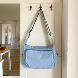 Nylon Solid Colors Hot Selling Crossbody Bag Zipper Trendy Fashion Shoulder Bag Soft Simple Large Capacity Handbag