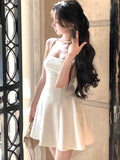 Summer Solid Midi Dress Women French Elegant Holiday Party Dresses A-line Prom Robe Wedding Vestidos Ladies Clothes New