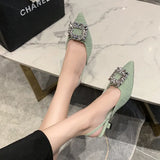 Female Shoes on Sale New Women's Pumps Summer Stiletto Women Sandals Elegant Pointed Toe Shallow Mouth Black Heels Shoes