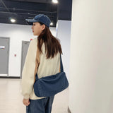 Belt Denim Women's Bag New Jeans Messenger Bag Y2K Shoulder Bag Cowboy Eco Bag Korean Shopping Satchels Canvas Handbags Ins