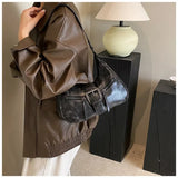 High quality PU leather women's shoulder bag new zipper buckle sewing thread light luxury trend women's crossbody bag