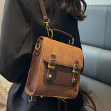 Vintage Small Corduroy Woman Backpacks New Female Fashion Backpack Travel Shoulder Bag Mochilas Crossbody Bags for Teenage Girls