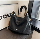 Trend Water Ripple Big Bucket Bags For Women Female Designer Silver White Shoulder Bag Handbags Hobo Bag Crossbody Bag