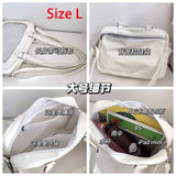 Women Fashion Japanese Style All Match Daily Lolita Girls Shulder Messenger Bag with Badge Board