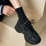Ladies Footwear Sports Sneakers High on Platform Women's Shoes Athletic Spring Autumn Aesthetic Original Stylish Daily Routine H