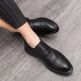 Mens Luxury Brogue Leather Shoes Dress Shoes Business Oxford Shoes Evening Dress Shoes Wedding Shoes Plus Size 38-46 Black Brown