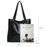 High quality PU leather women's tote bag  new zipper sewing thread large capacity fashionable and simple women's shoulderbag