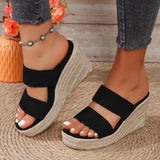 Summer Platform Sandals Women Peep Toe High Wedges Heel Ankle Buckles Sandalia Espadrilles Female Sandals Shoes
