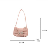 Trendy Shoulder Bag Hot Sale Casual PU Leather Totes Bag Retro Large Capacity Business Women's Bag Lady Bow Handbag Underarm Bag