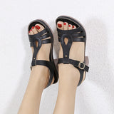 Women Chunky Heel Sandals New Comfortable Solid Colour High Heels Non-slip Lightweight Large Size Shoes Sapatos Femininos
