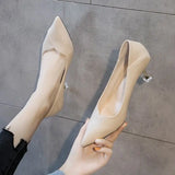 Women's Summer Footwear Formal on Heeled High Heels Black Pumps Shoes for Woman 2024 Green Pointed Toe Chic and Elegant Point