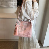 New Chinese Style Retro Bag New Models Silk Jacquard Fashionable Minimalist Bag Single Shoulder Diagonal Cross Women's Bag