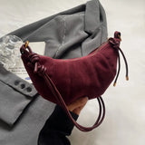 Small Suede Leather Shoulder Bags For Women Winter Y2K Korean Fashion Trend Crossbody Bag Lady Handbags And Purses