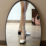 With Medium Heels Red Sandals for Women Buckles Summer Square White Ladies Shoes Footwear Daily Designer Chic and Elegant