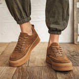 Fashion Brand New Men's Suede Shoes Outdoor Men's Simple Casual Shoes Thick Soled Sneakers Men's Retro Oxford Shoe Shoes