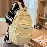 Multi Pocket College Student Backpack Female Large Capacity Laptop School Bag Fashion Nylon Women Backpack Kawaii Travel Bookbag