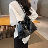 Women's Small Shoulder Bags Fashion Ladies Chain Messenger Bag Simple Female Clutch Purse Handbag Zipper Saddle