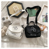 Japanese Cute Soft Cute Dog Canvas Small Bag Korean Small Fresh Girl Messenger Bag Purses and Handbags  Handbags Women Bags