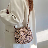 Casual Leopard Print Women's Crossbody Bags Fashion Ladies Small Shoulder Bag Lightweight Commuter Female Coin Purse Handbags