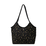 Nylon Fabric Magnetic Buckle Printed Shoulder Bag Summer  Light Luxury Large Capacity Beach Bag Soft  Comfortable Handbag