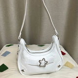 Y2K Hot Girls Clutch Purse Handbags Underarm Bag Fashion Star Women's Hobos Shoulder Bags PU Leather Ladies Small Armpit Bag