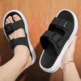 New Fashion Versatile Black Casual Slippers Men Summer Sports Outdoor Non-Slip Indoor Home Furnishings Sandal and Slippers