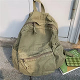 Vintage Backpack New Spring Summer Preppy Style Cotton Unisex Softback Zipper Casual High-Capacity Bookbag Euro-America Style