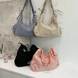Fashion Large Capacity Nylon Bag Trend Versatile Style Leisure New Women's Shoulder Bags Concise Sewing Thread Tote Bags