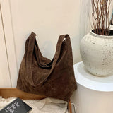 Velvet Hasp Hot Selling Women's Shoulder Bag Solid Color Simple Casual Crossbody Bag Soft Large Capacity Popular Handbag