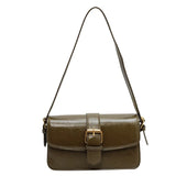 Vintage Fashion Crossbody Bags For Women Triple Compartment Changeable Dual Straps Pure Color Square Shoulder Messenger Bag 2022