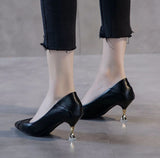 Women's Summer Footwear Formal on Heeled High Heels Black Pumps Shoes for Woman 2024 Green Pointed Toe Chic and Elegant Point